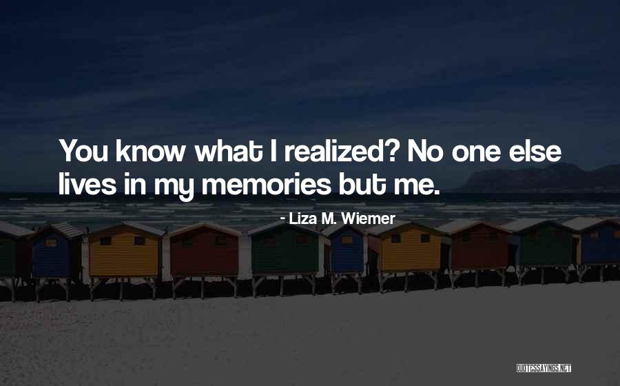 You Know My Past Quotes By Liza M. Wiemer