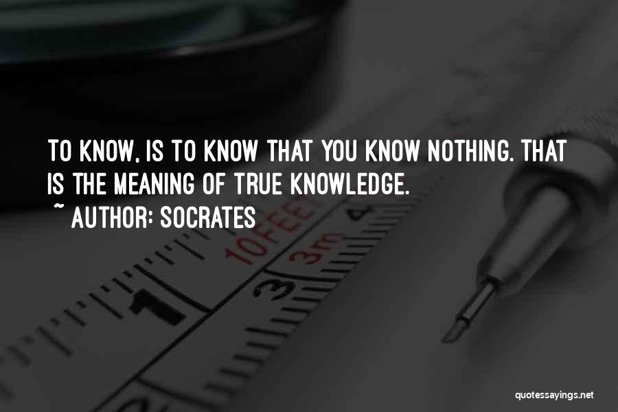 You Know Nothing Quotes By Socrates