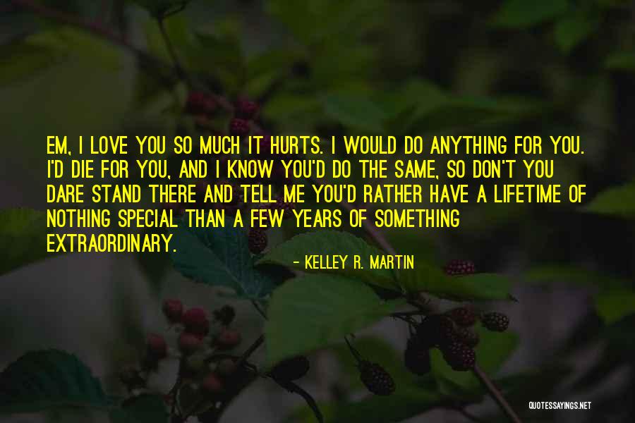 You Know What Hurts The Most Quotes By Kelley R. Martin