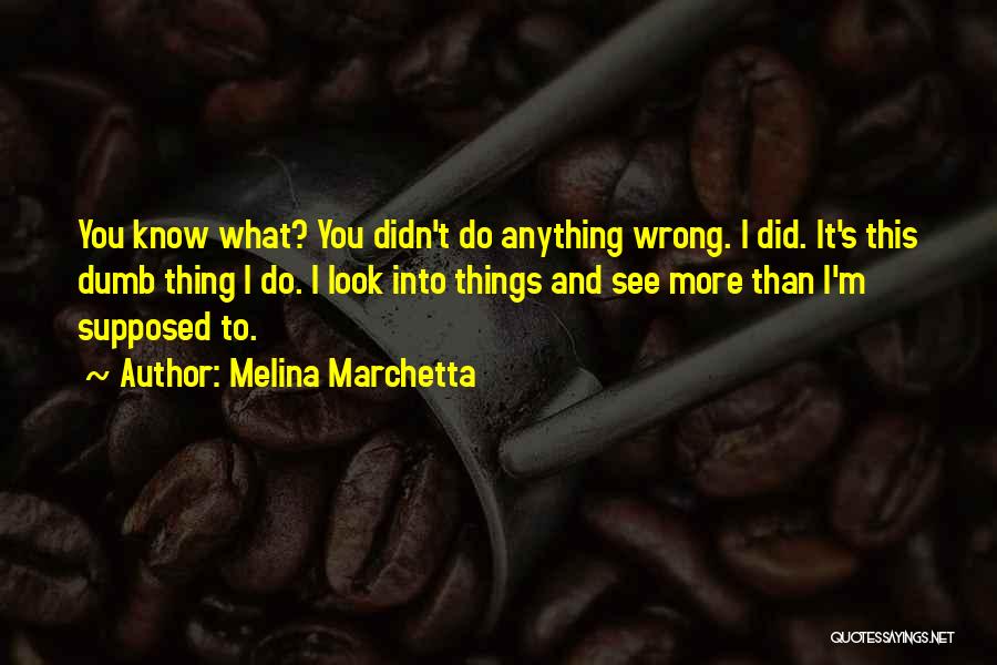 You Know What You Did Wrong Quotes By Melina Marchetta