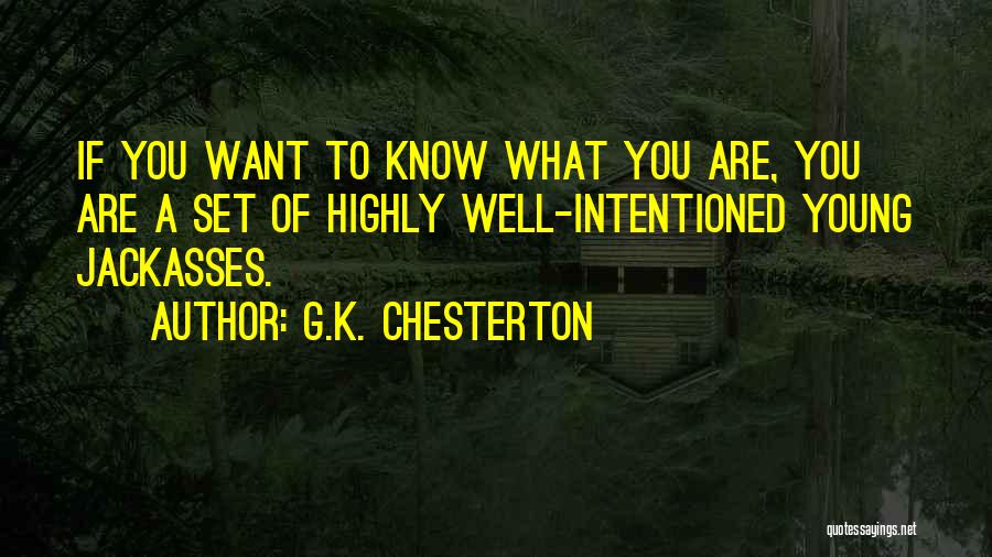 You Know What You Want Quotes By G.K. Chesterton
