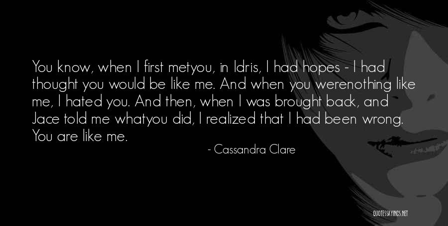 You Know You Did Wrong Quotes By Cassandra Clare