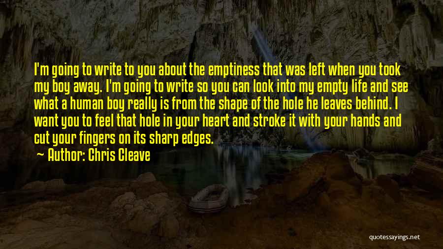 You Left A Hole In My Heart Quotes By Chris Cleave
