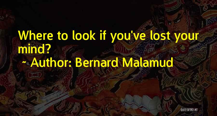 You Lost Your Mind Quotes By Bernard Malamud