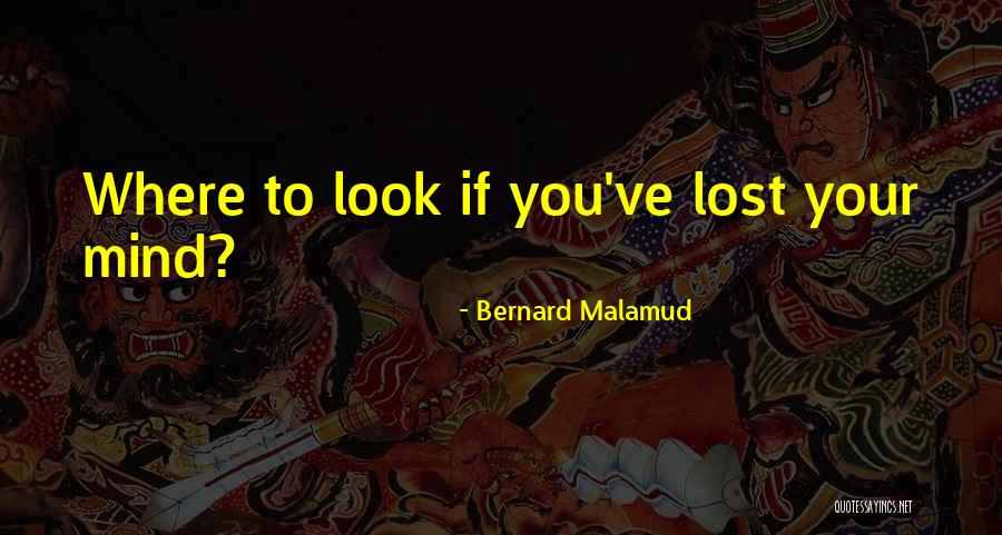 You Lost Your Mind Quotes By Bernard Malamud