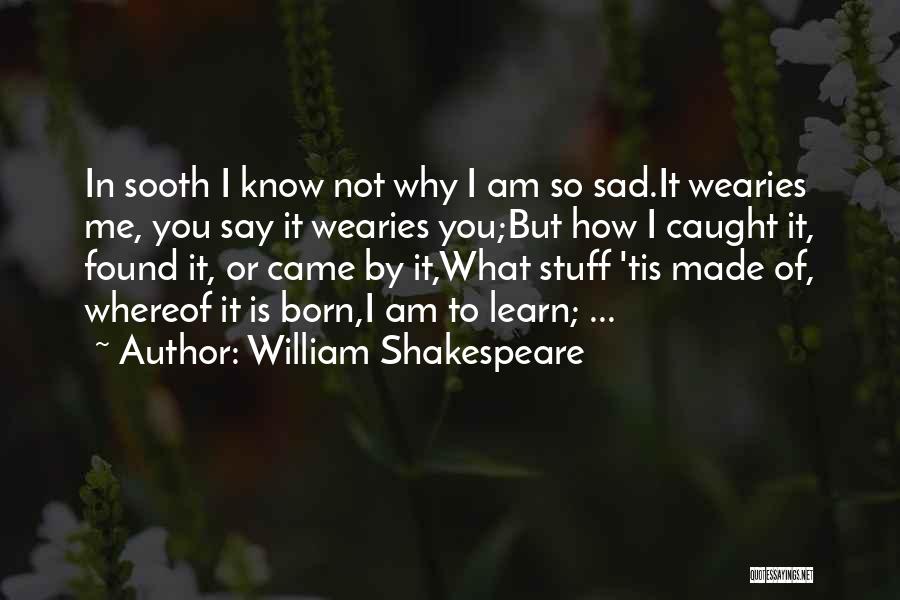 You Made Me Sad Quotes By William Shakespeare