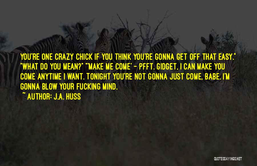 You Make Me Crazy Quotes By J.A. Huss
