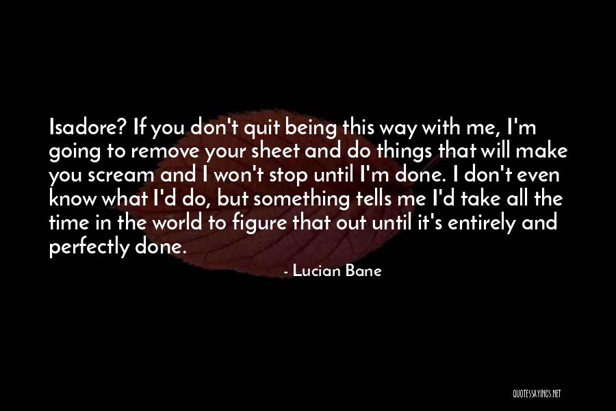 You Make Me Want To Scream Quotes By Lucian Bane