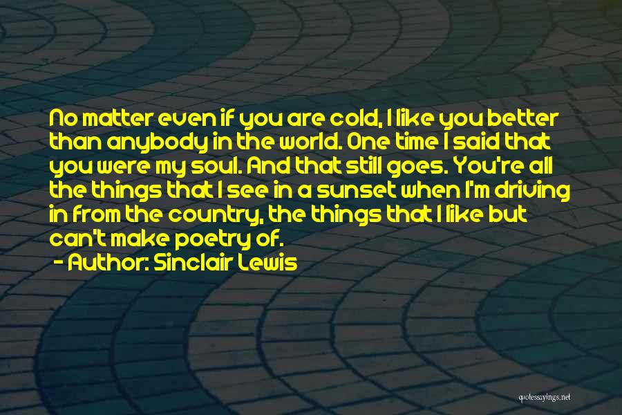 You Make My World Better Quotes By Sinclair Lewis