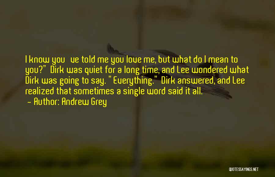 You Mean Everything To Me Quotes By Andrew Grey