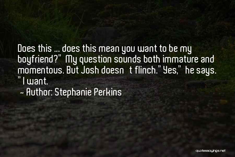 You Mean So Much To Me Boyfriend Quotes By Stephanie Perkins
