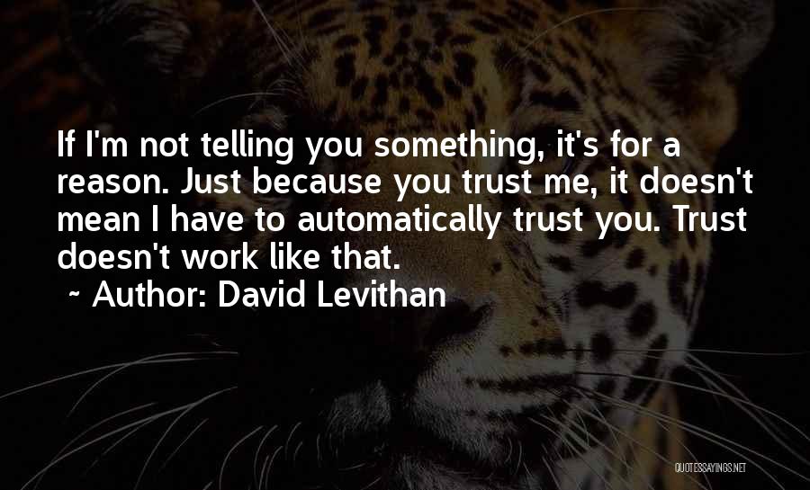 You Mean Something To Me Quotes By David Levithan