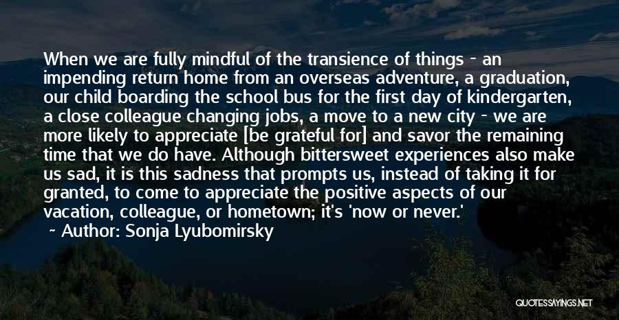 You Never Appreciate Something Until It's Gone Quotes By Sonja Lyubomirsky