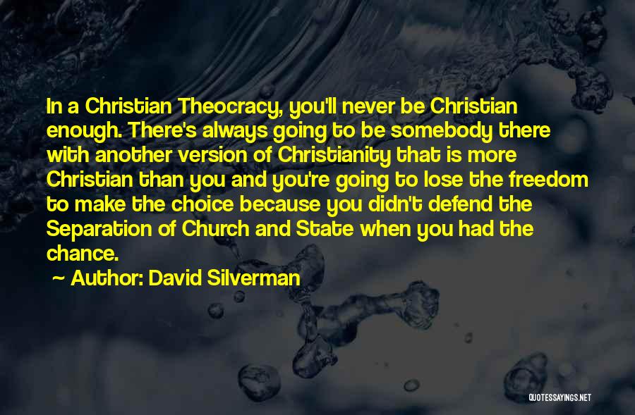 You Never Had A Chance Quotes By David Silverman