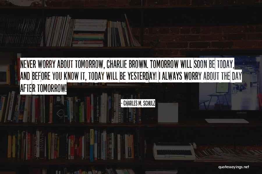 You Never Know Tomorrow Quotes By Charles M. Schulz