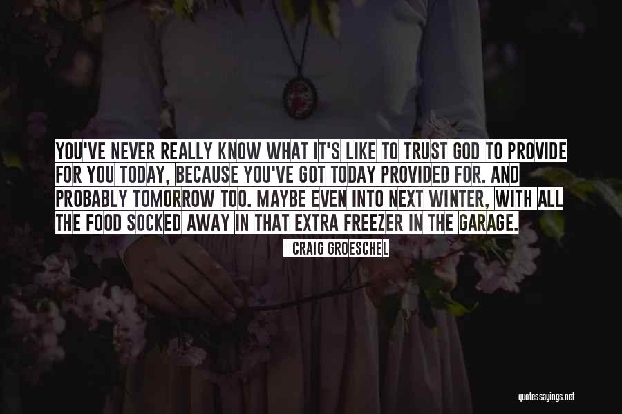 You Never Know Tomorrow Quotes By Craig Groeschel