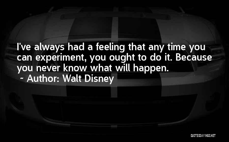 You Never Know What Can Happen Quotes By Walt Disney