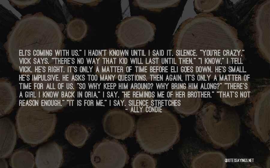 You Never See It Coming Quotes By Ally Condie