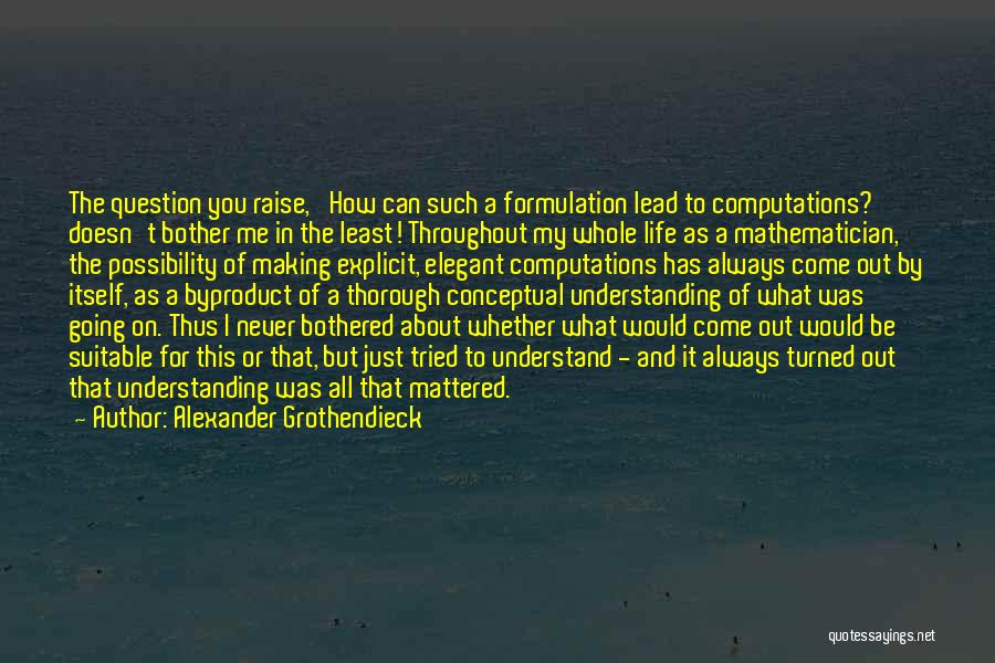 You Never Tried To Understand Me Quotes By Alexander Grothendieck
