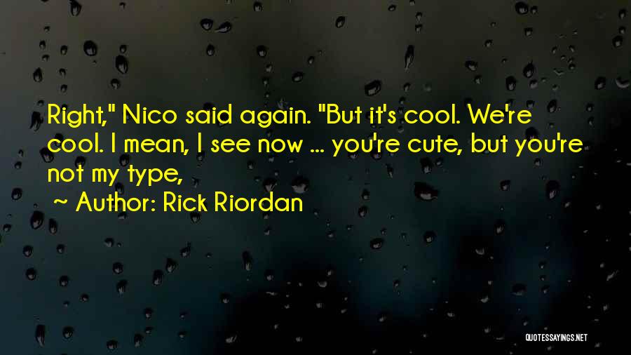 You Not My Type Quotes By Rick Riordan