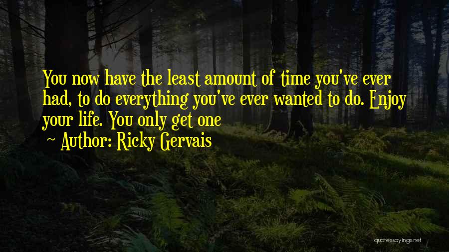 You Only Have One Life Quotes By Ricky Gervais