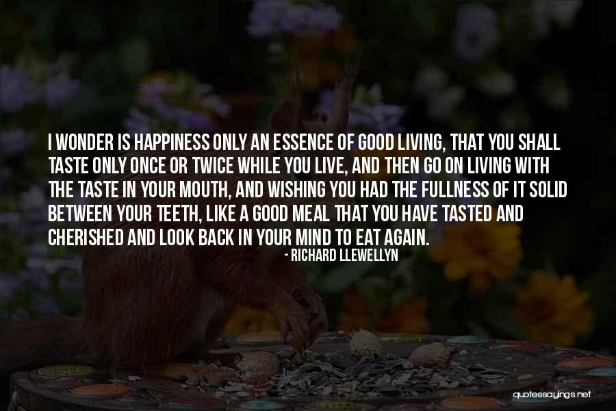 You Only Living Once Quotes By Richard Llewellyn