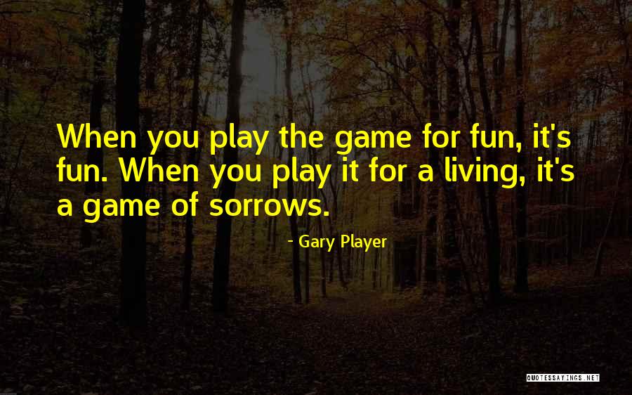 You Play The Game Quotes By Gary Player