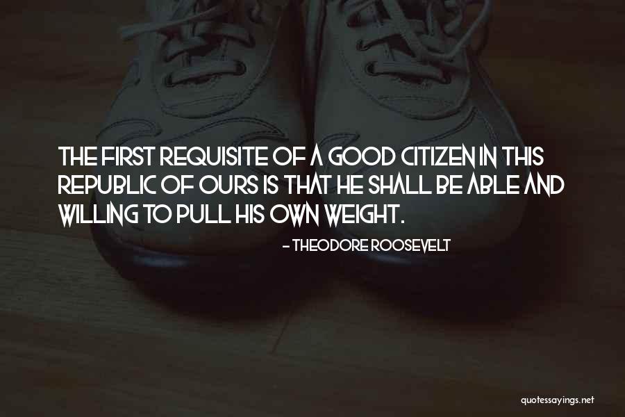 You Pull Your Own Weight Quotes By Theodore Roosevelt You Pull Your Own Weight Quotes By Theodore Roosevelt