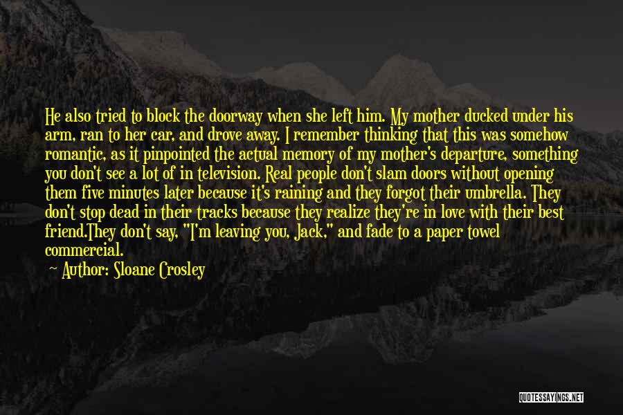 You Ran Away Quotes By Sloane Crosley