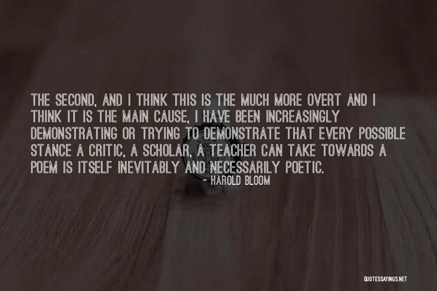 You Re The Best Teacher Quotes By Harold Bloom