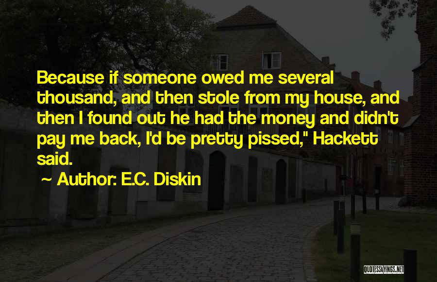 You Really Pissed Me Off Quotes By E.C. Diskin
