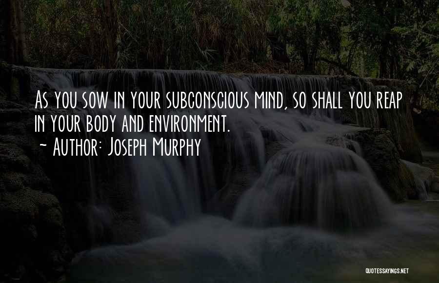 You Reap What U Sow Quotes By Joseph Murphy