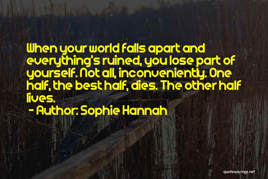 You Ruined Everything Quotes By Sophie Hannah
