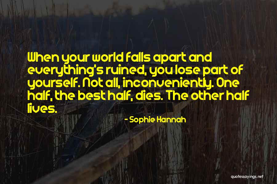 You Ruined Everything Quotes By Sophie Hannah