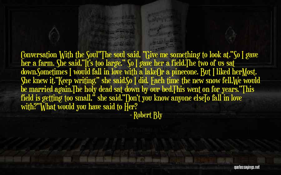 You Said You Liked Me Quotes By Robert Bly You Said You Liked Me Quotes By Robert Bly