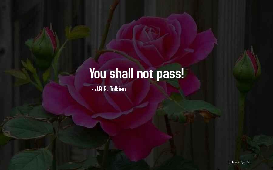 You Shall Not Pass Quotes By J.R.R. Tolkien