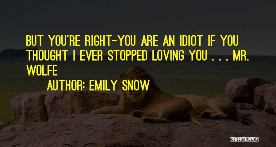 You Stopped Loving Me Quotes By Emily Snow