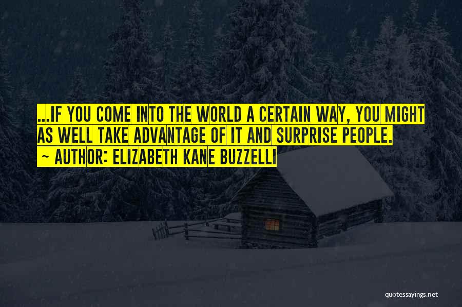 You Take Advantage Quotes By Elizabeth Kane Buzzelli