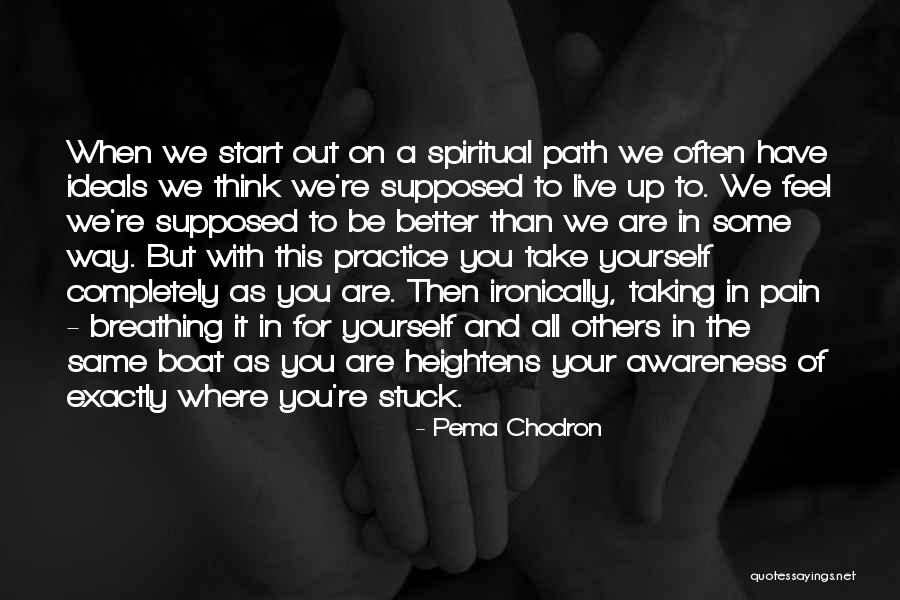 You Think You Are Better Quotes By Pema Chodron You Think You Are Better Quotes By Pema Chodron