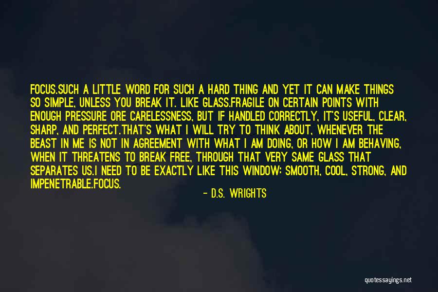 You Think You're So Perfect Quotes By D.S. Wrights You Think You're So Perfect Quotes By D.S. Wrights