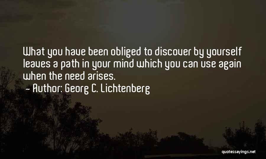 You Use To Quotes By Georg C. Lichtenberg