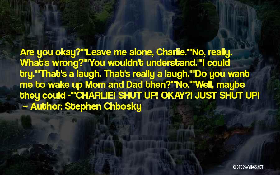You Want Me To Leave You Alone Quotes By Stephen Chbosky