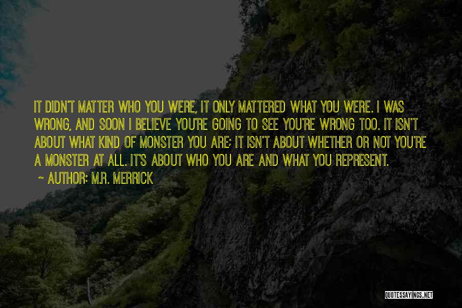 You Were Wrong Quotes By M.R. Merrick