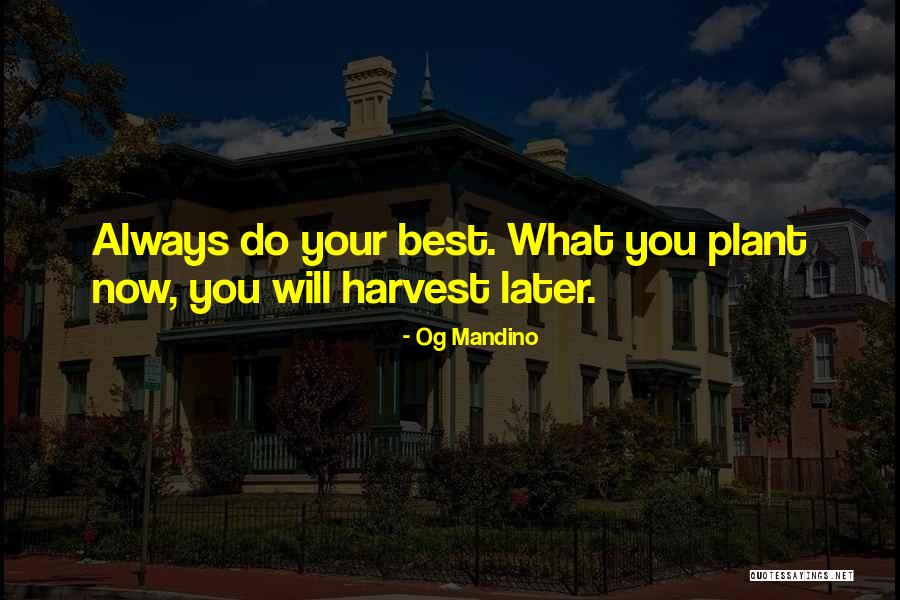 You Will Always Harvest What You Plant Quotes By Og Mandino You Will Always Harvest What You Plant Quotes By Og Mandino
