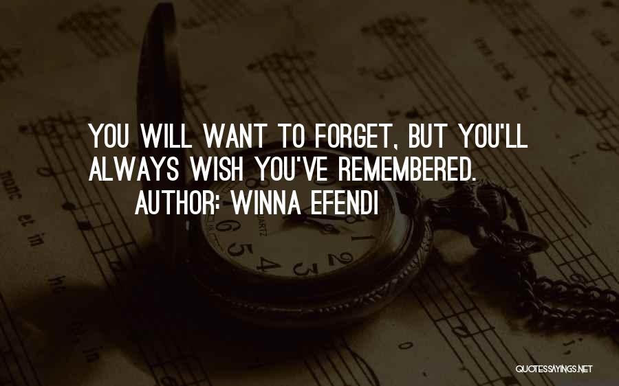 You Will Always Remembered Quotes By Winna Efendi