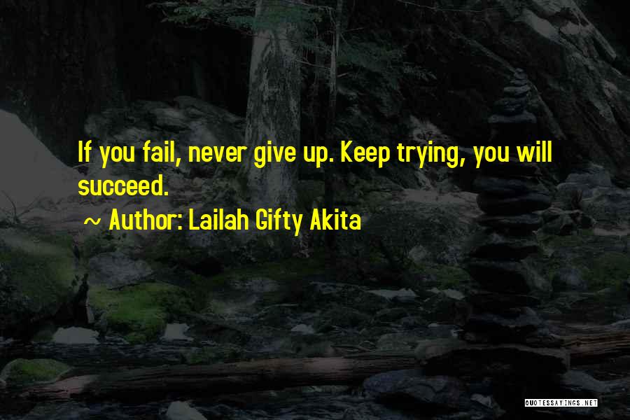 You Will Never Succeed Quotes By Lailah Gifty Akita