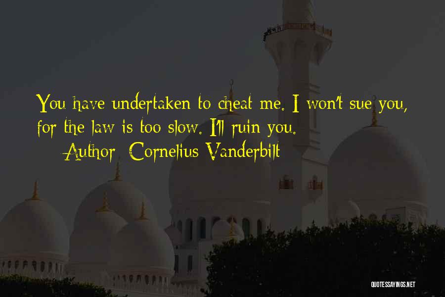 You Won't Ruin Me Quotes By Cornelius Vanderbilt