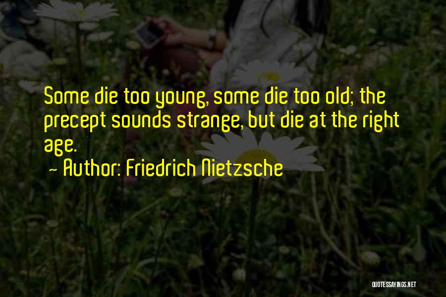 Young Age Death Quotes By Friedrich Nietzsche