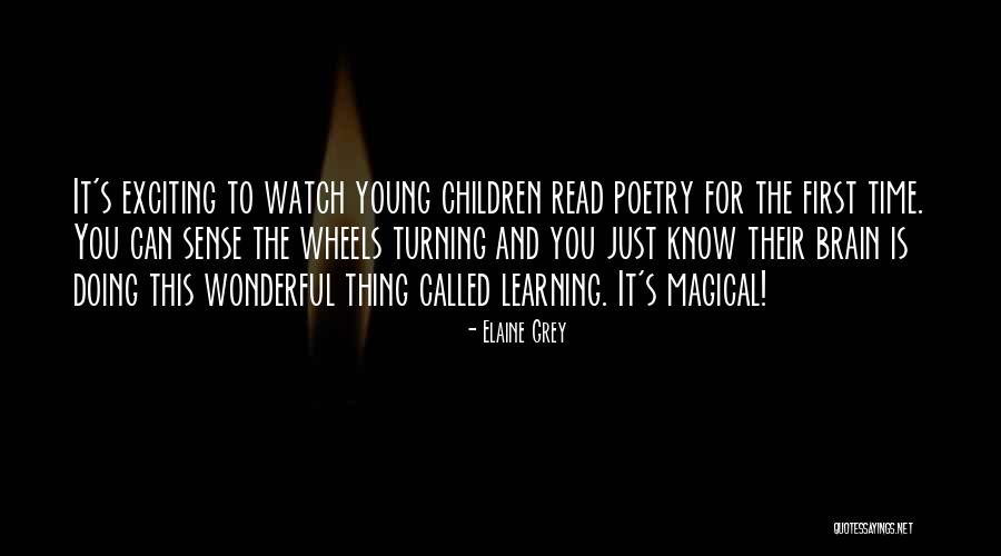 Young Children's Learning Quotes By Elaine Grey