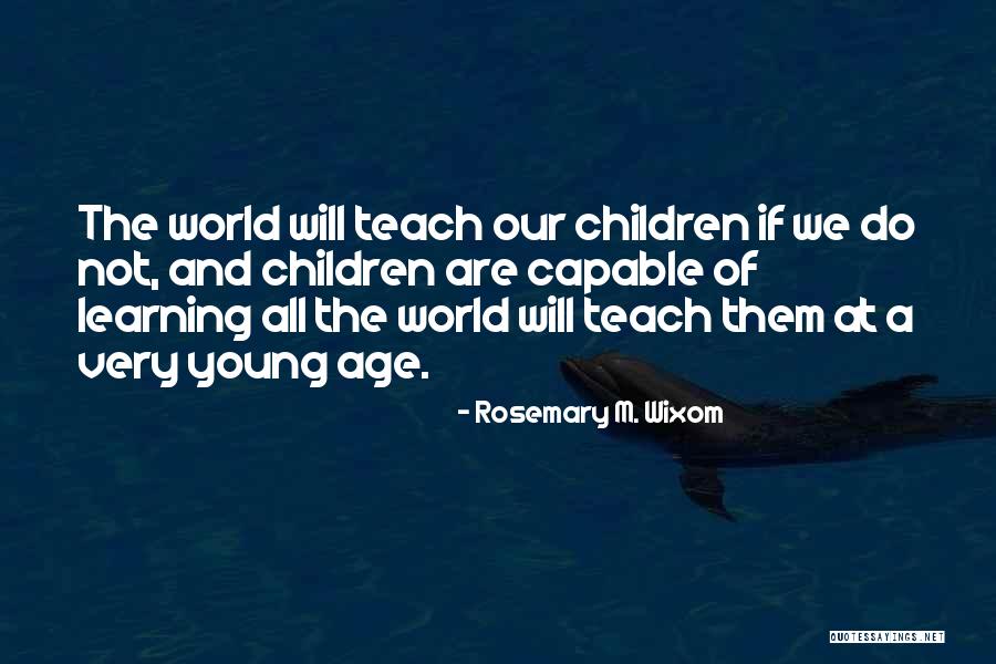 Young Children's Learning Quotes By Rosemary M. Wixom